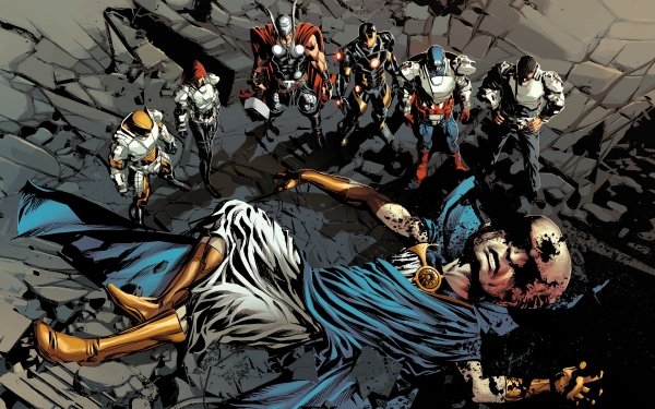 Comics Avengers The Avengers Thor Iron Man Captain America Wolverine Black Widow HD Wallpaper | Background Image