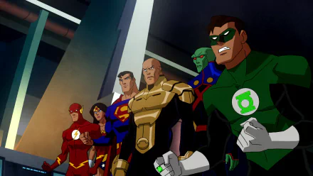 Wally West Lex Luthor Hal Jordan Martian Manhunter Flash Wonder Woman Green Lantern Superman movie Justice League: Crisis On Two Earths HD Desktop Wallpaper | Background Image