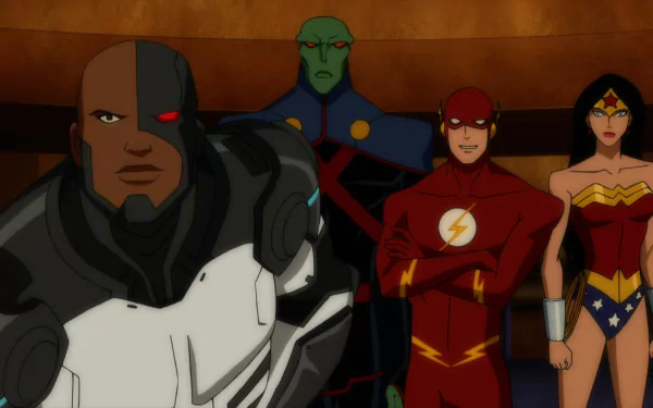 Cyborg (DC Comics) Wonder Woman Flash Martian Manhunter Victor Stone movie Justice League: Doom HD Desktop Wallpaper | Background Image
