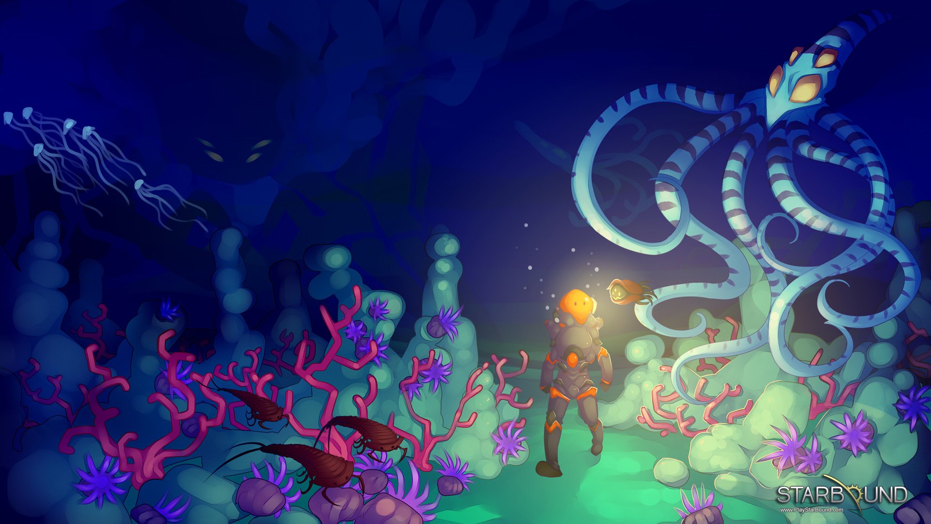 Download Water Underwater Video Game Starbound HD Wallpaper by Chucklefish LTD.