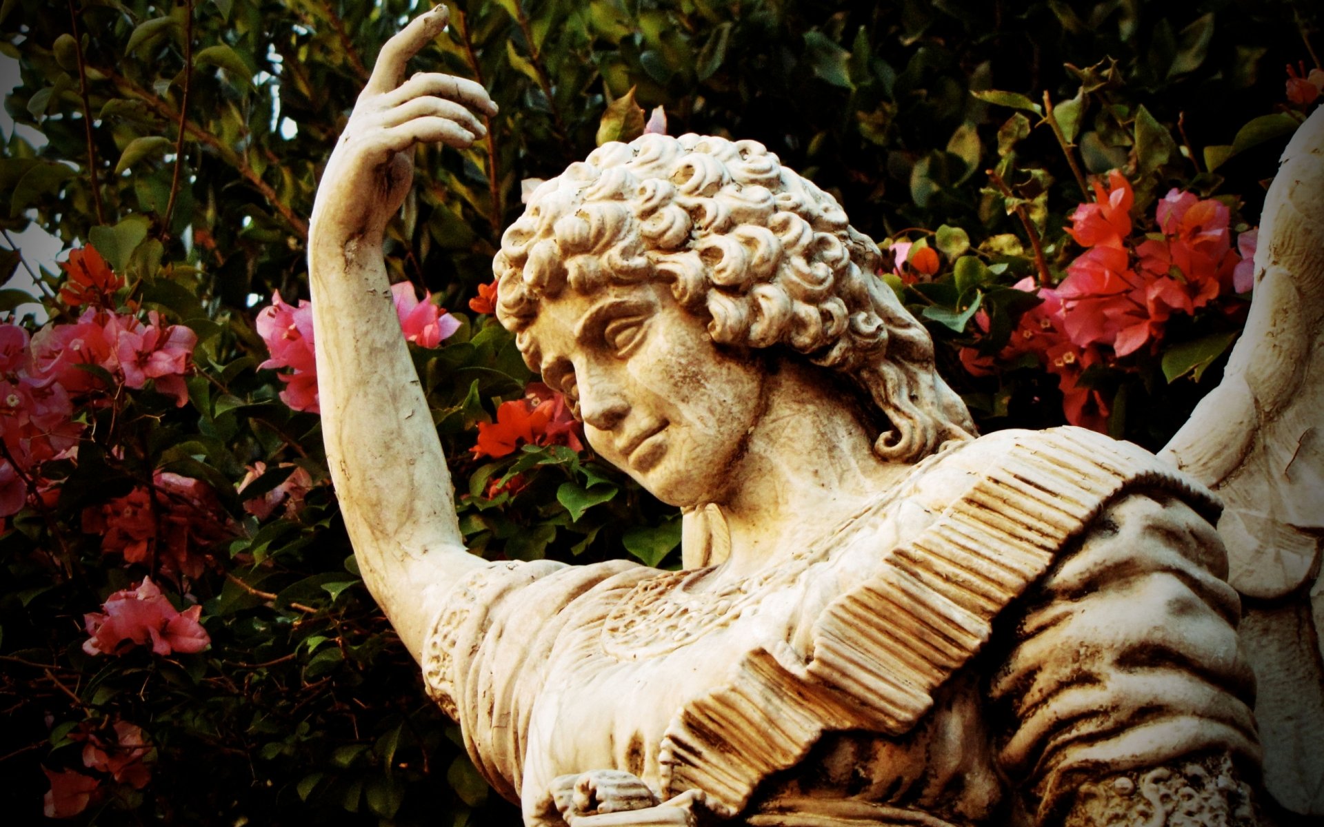 Download Man Made Angel Statue HD Wallpaper