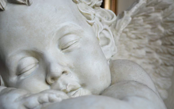 man made Cherub Statue HD Desktop Wallpaper | Background Image