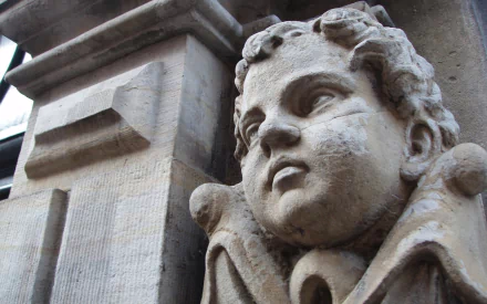 man made Cherub Statue HD Desktop Wallpaper | Background Image