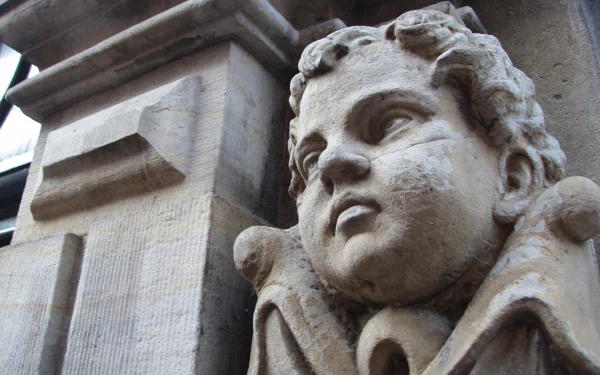 man made Cherub Statue HD Desktop Wallpaper | Background Image