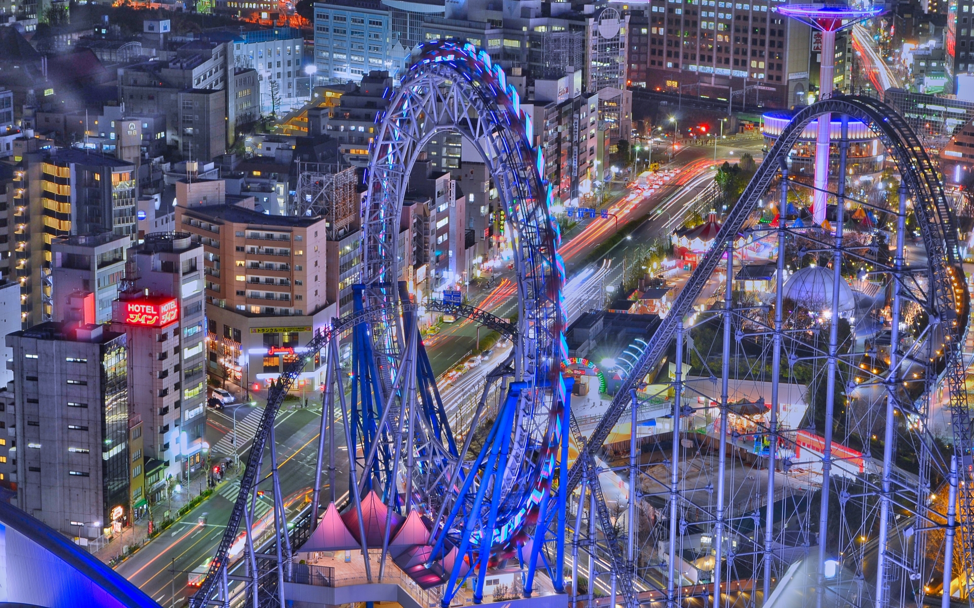 Man Made Amusement Park HD Wallpaper | Background Image