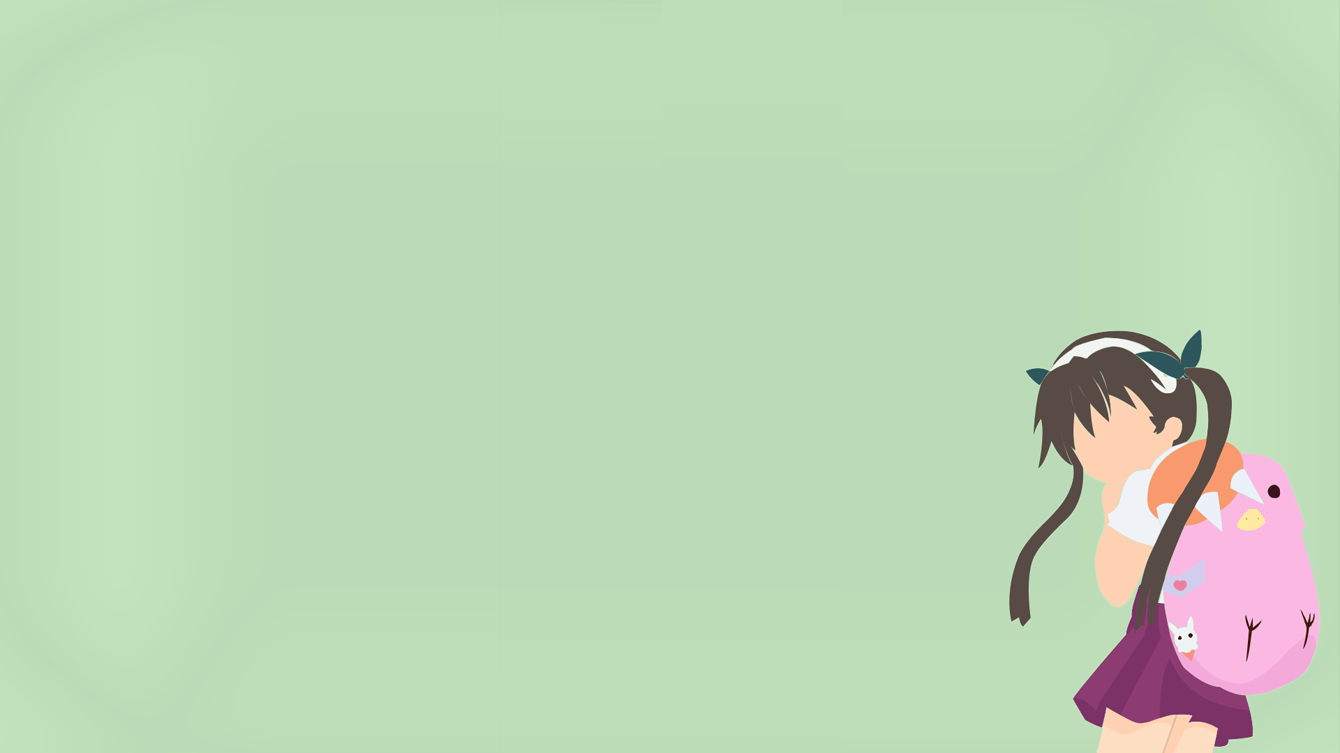 Download Minimalist Mayoi Hachikuji Anime Monogatari (Series) Minimalist Anime HD Wallpaper