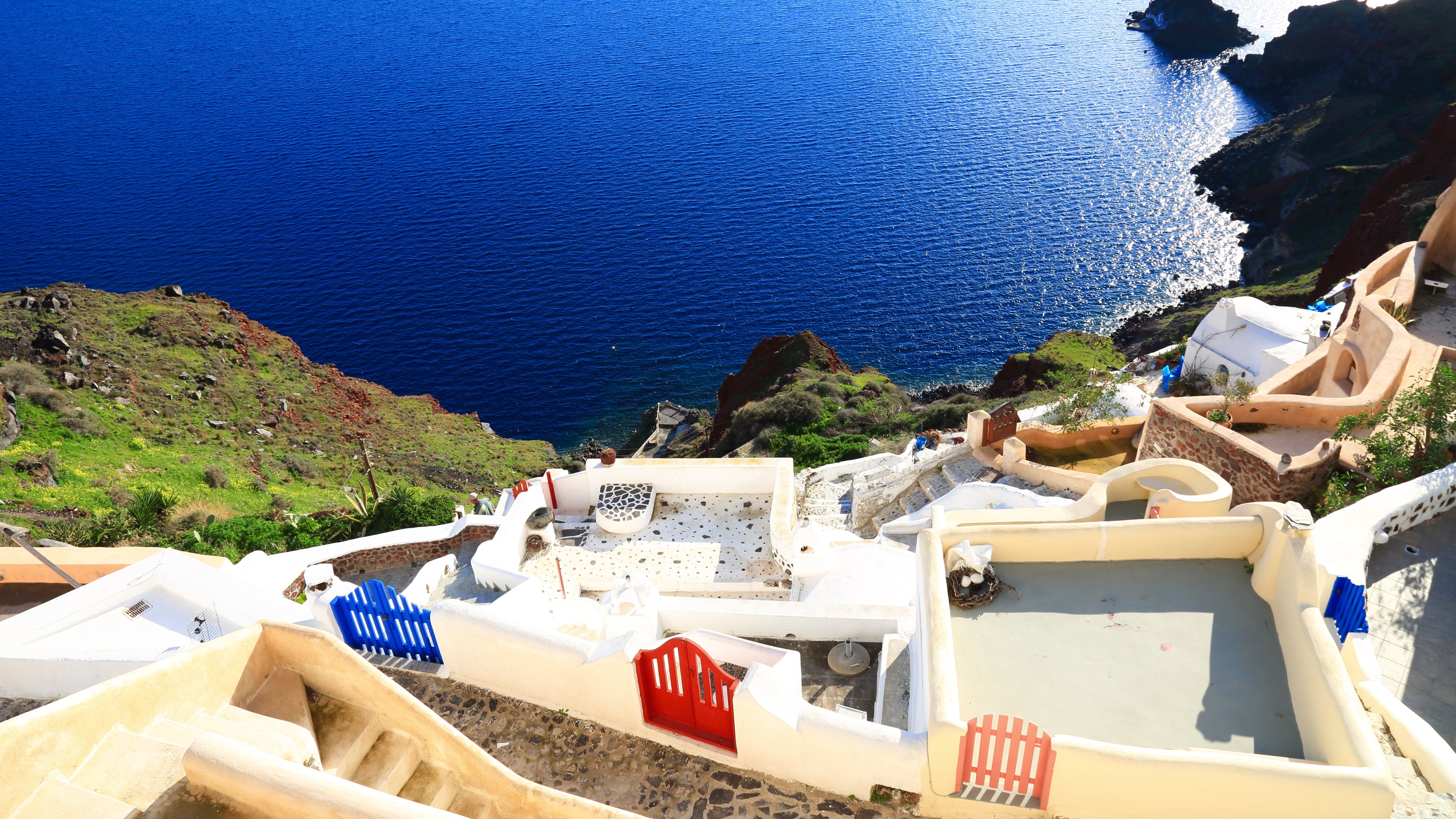 Man Made Santorini HD Wallpaper | Background Image