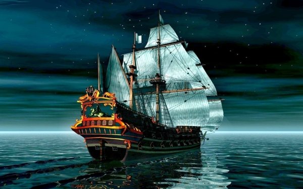 Fantasy Ship Pirate HD Wallpaper | Background Image