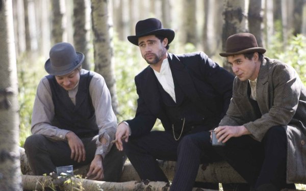 Movie The Assassination of Jesse James by the Coward Robert Ford Brad Pitt Jesse James Sam Rockwell Charley Ford HD Wallpaper | Background Image