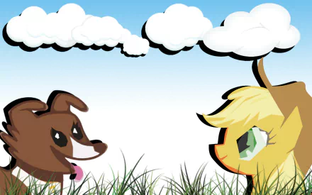 dog My Little Pony Winona (My Little Pony) Applejack (My Little Pony) TV Show My Little Pony: Friendship Is Magic HD Desktop Wallpaper | Background Image