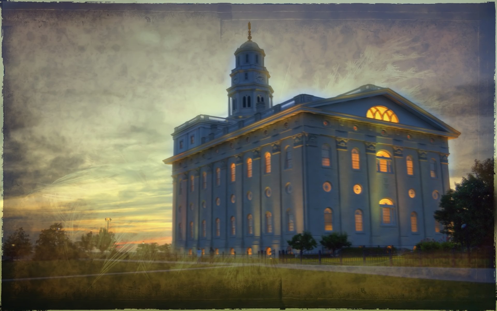 Download Religious Nauvoo Temple HD Wallpaper