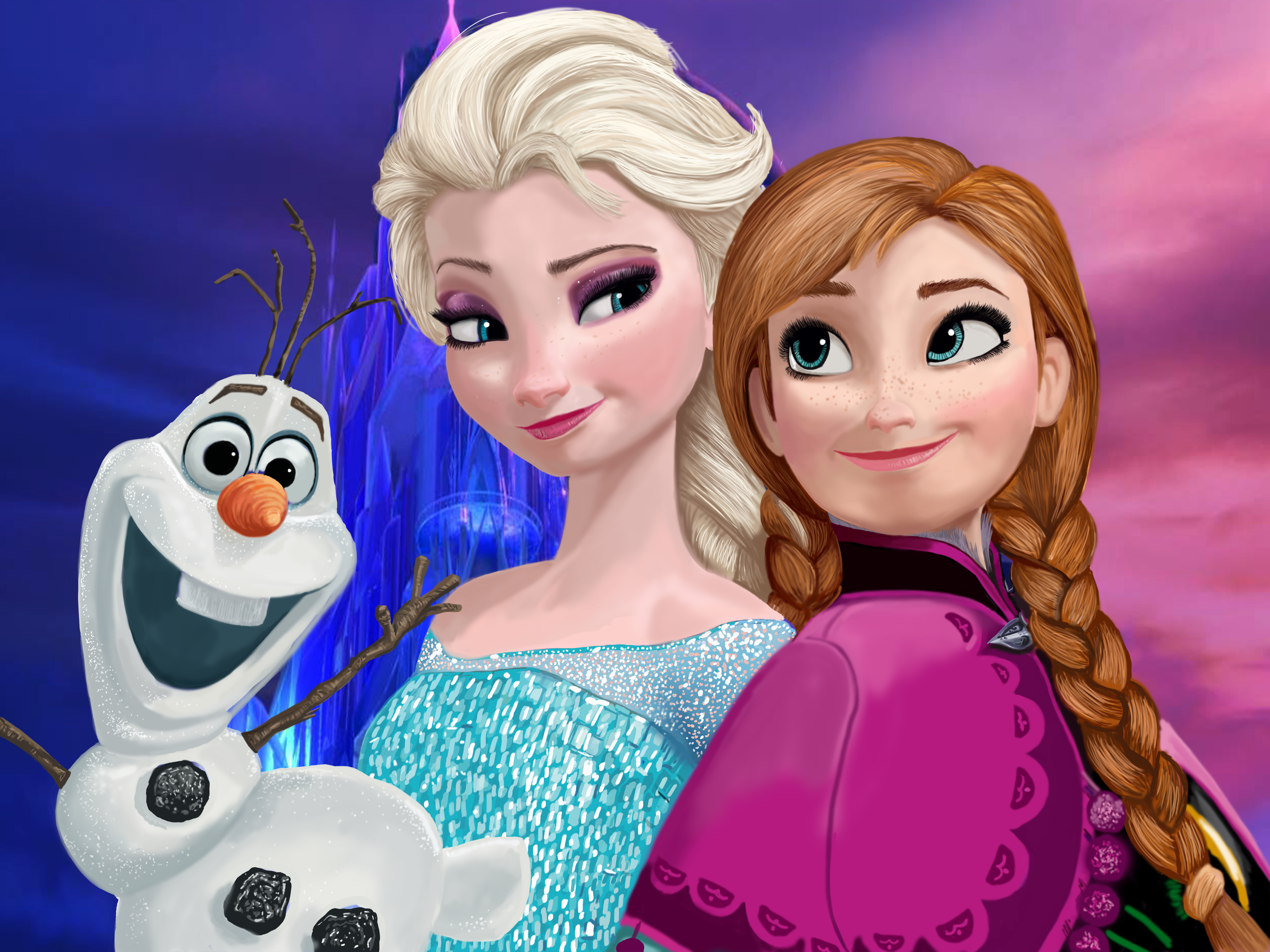 Frozen Trio 4K Ultra HD Wallpaper By Matryxx
