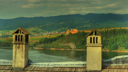 man made Czorsztyn Castle HD Desktop Wallpaper | Background Image