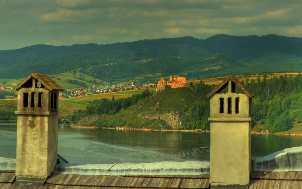 man made Czorsztyn Castle HD Desktop Wallpaper | Background Image