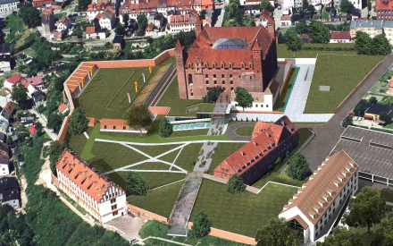 man made Gniew Castle HD Desktop Wallpaper | Background Image