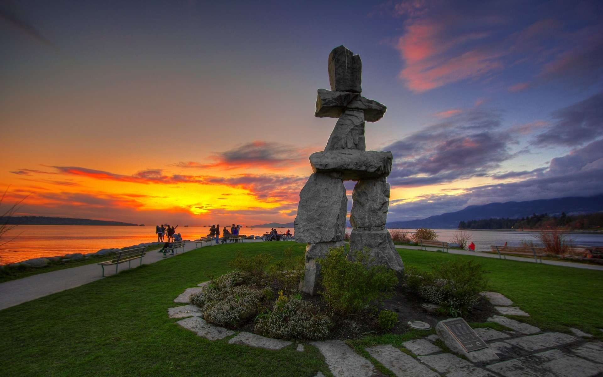 Download Sunset Man Made Monument HD Wallpaper