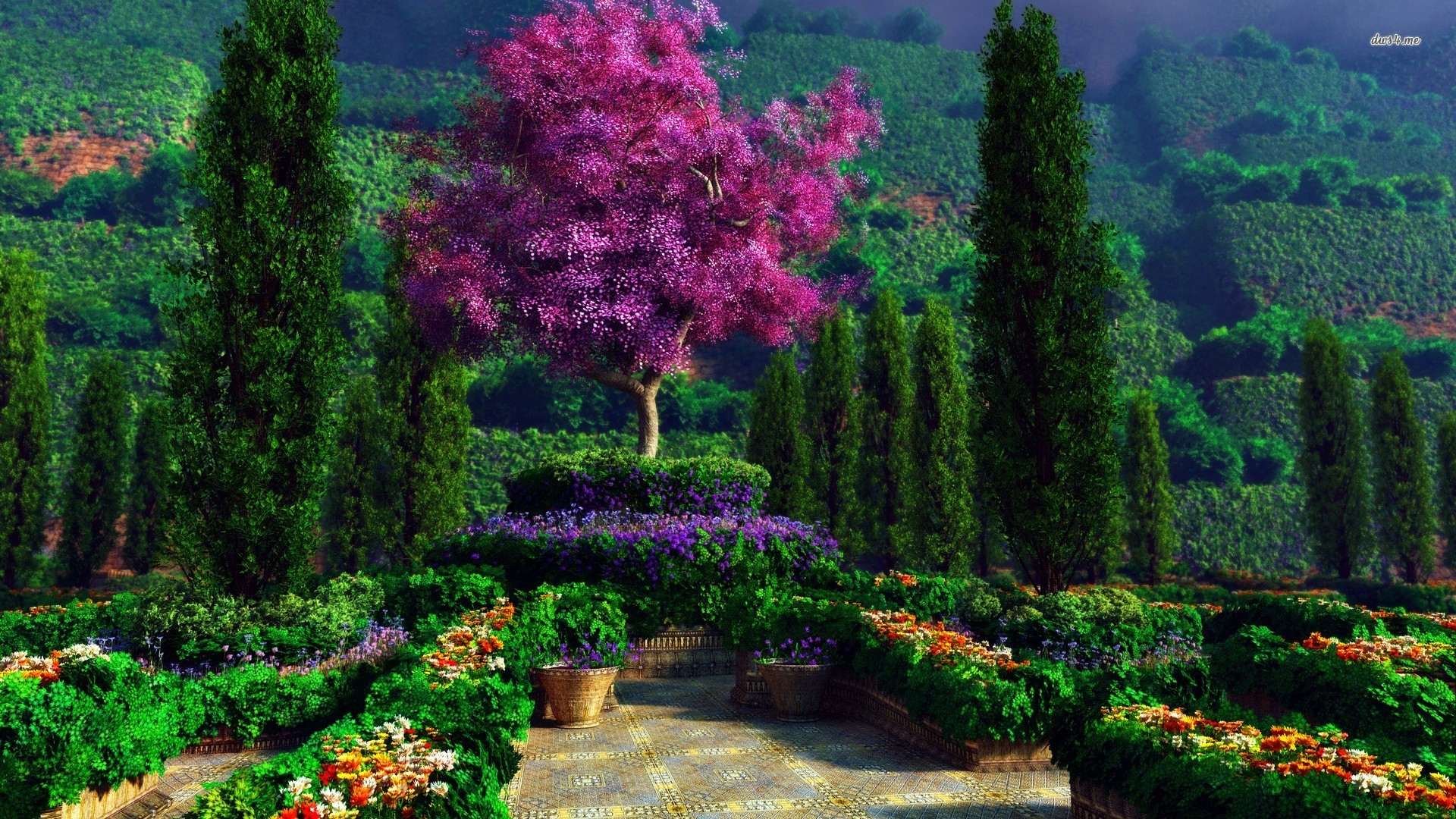 Enchanted Garden HD Wallpaper