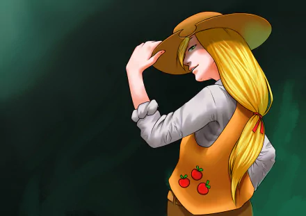 humanized Applejack (My Little Pony) TV Show My Little Pony: Friendship Is Magic HD Desktop Wallpaper | Background Image