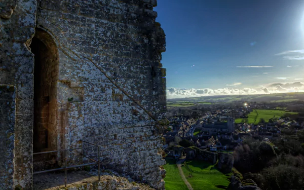 man made corfe castle HD Desktop Wallpaper | Background Image