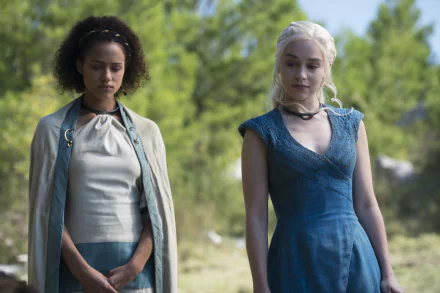 Nathalie Emmanuel Missandei (Game Of Thrones) Emilia Clarke Daenerys Targaryen TV Show Game Of Thrones HD Desktop Wallpaper | Background Image