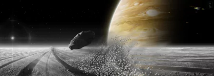 Sci Fi Saturn HD Desktop Wallpaper | Background Image