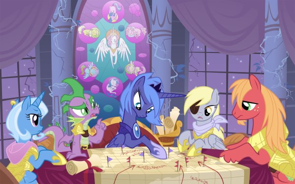 TV Show My Little Pony: Friendship is Magic My Little Pony Princess Luna Trixie Derpy Hooves Big Macintosh Spike HD Wallpaper | Background Image