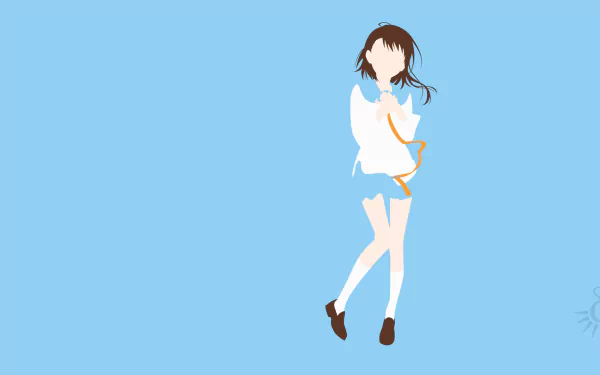HD anime desktop wallpaper featuring Kosaki Onodera from Nisekoi against a simple light blue background.