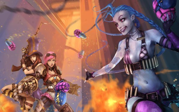 Video Game League Of Legends Jinx VI Caitlyn HD Wallpaper | Background Image