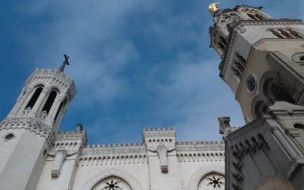 religious Basilica of Notre-Dame de Fourvière HD Desktop Wallpaper | Background Image