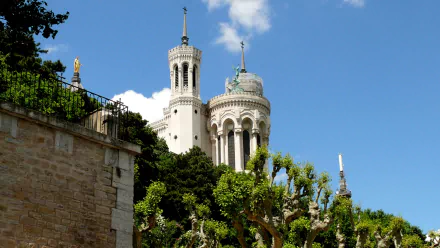 religious Basilica of Notre-Dame de Fourvière HD Desktop Wallpaper | Background Image