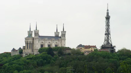 religious Basilica of Notre-Dame de Fourvière HD Desktop Wallpaper | Background Image