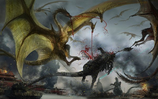 Movie Ghidorah, the Three-Headed Monster Godzilla HD Wallpaper | Background Image