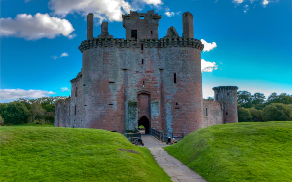 man made Caerlaverock Castle HD Desktop Wallpaper | Background Image