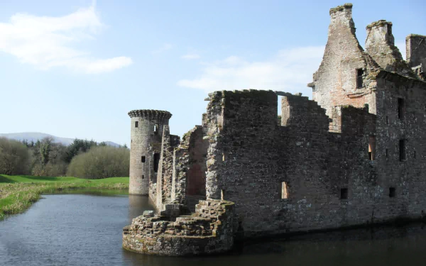 man made Caerlaverock Castle HD Desktop Wallpaper | Background Image