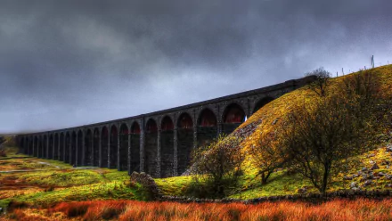 man made Ribblehead Viaduct HD Desktop Wallpaper | Background Image