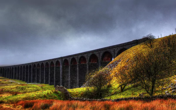 man made Ribblehead Viaduct HD Desktop Wallpaper | Background Image
