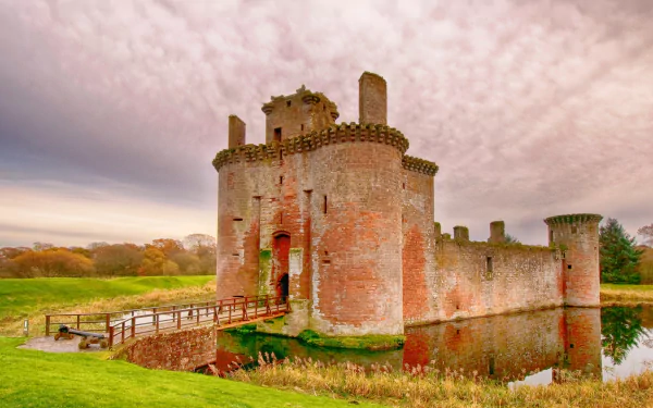 man made Caerlaverock Castle HD Desktop Wallpaper | Background Image