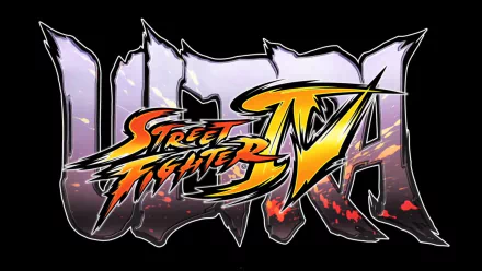 Ultra Street Fighter IV video game logo on black background — HD PC desktop wallpaper and background featuring stylized USFIV lettering and a fiery Street Fighter IV emblem.