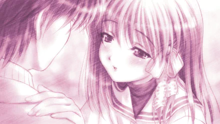 Tomoya Okazaki Kyou Fujibayashi Anime Clannad HD Desktop Wallpaper | Background Image