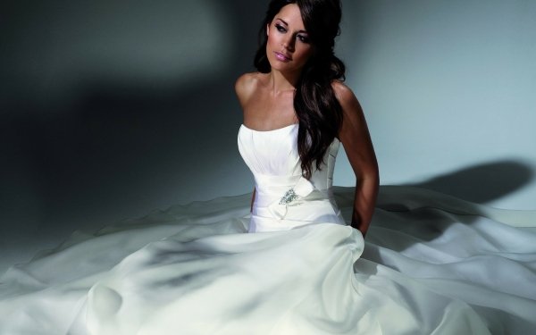 Women Bride White Dress HD Wallpaper | Background Image