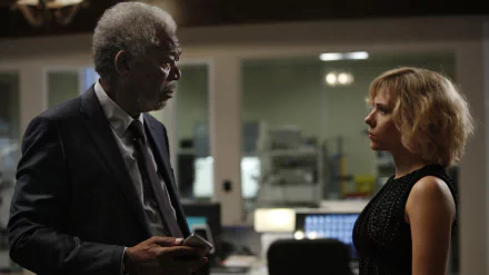 Morgan Freeman Scarlett Johansson movie Lucy HD Desktop Wallpaper | Background Image