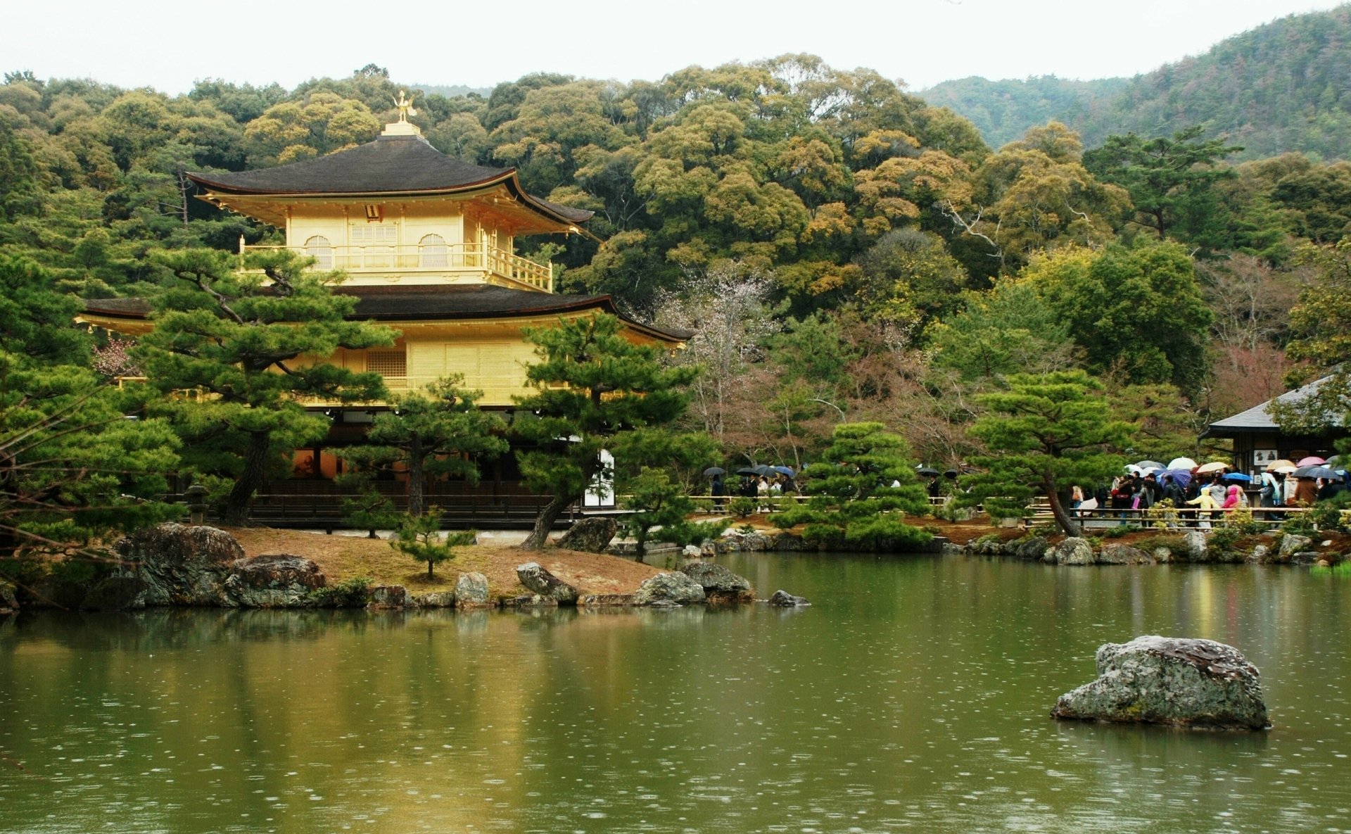 Download Japan Kyoto The Temple Of The Golden Pavilion Religious Kinkaku-ji HD Wallpaper
