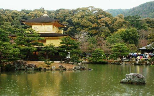 Religious Kinkaku-ji Temples The Temple of the Golden Pavilion Kyoto Japan HD Wallpaper | Background Image