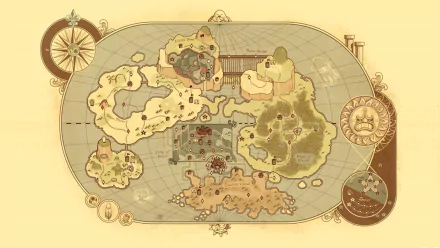 HD desktop wallpaper of a Super Mario World map in a vintage style with beige tones and iconic landmarks.