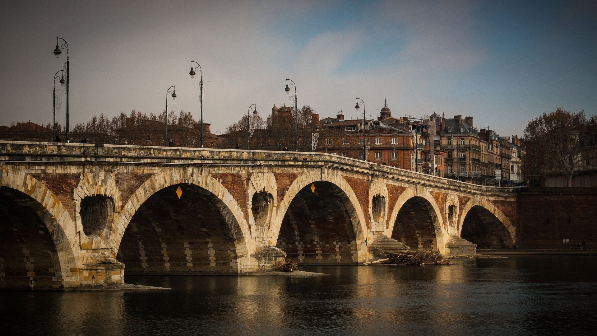 Download Man Made Pont Neuf, Toulouse HD Wallpaper