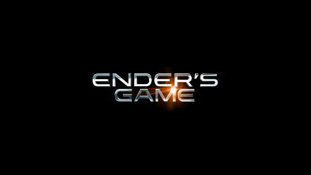 HD PC desktop wallpaper: Ender's Game movie logo centered on a black background with a subtle orange light flare beneath the title.