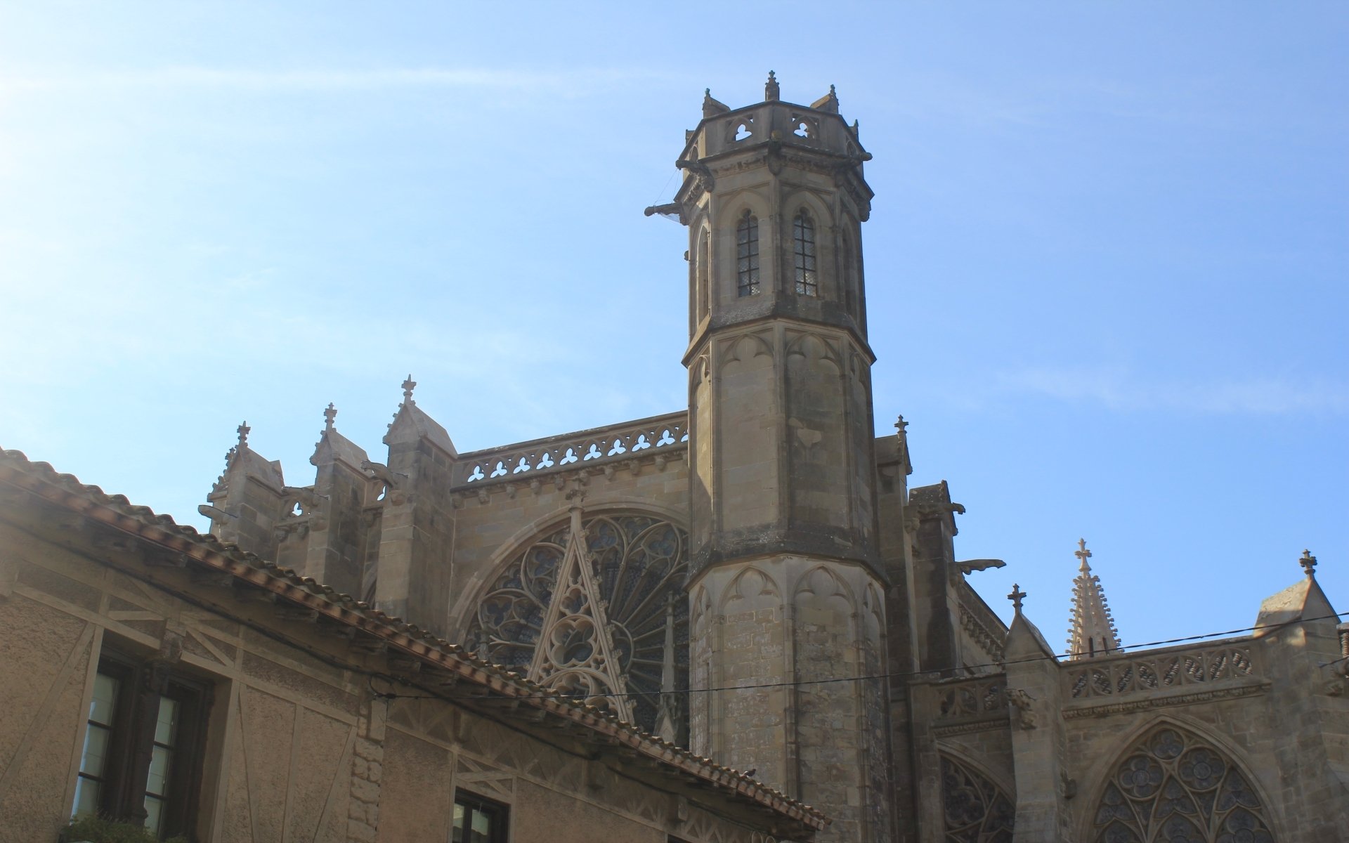 Download Religious Basilica Of St. Nazaire And St. Celse, Carcassonne HD Wallpaper