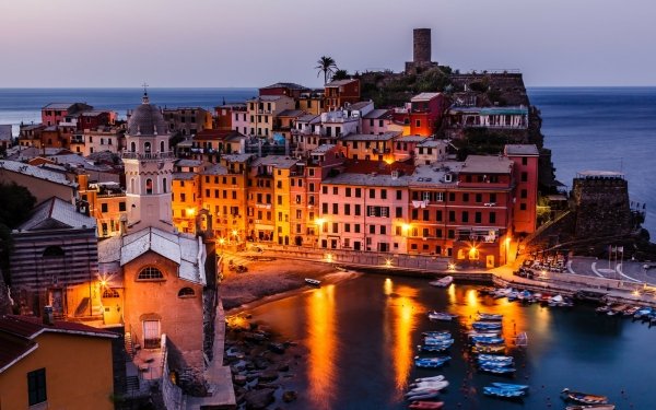 Man Made Vernazza Towns Italy Cinque Terre Liguria HD Wallpaper | Background Image