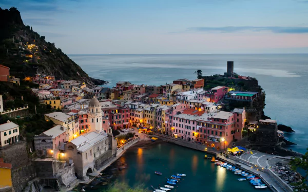 Italy Liguria cinque terre man made Vernazza HD Desktop Wallpaper | Background Image