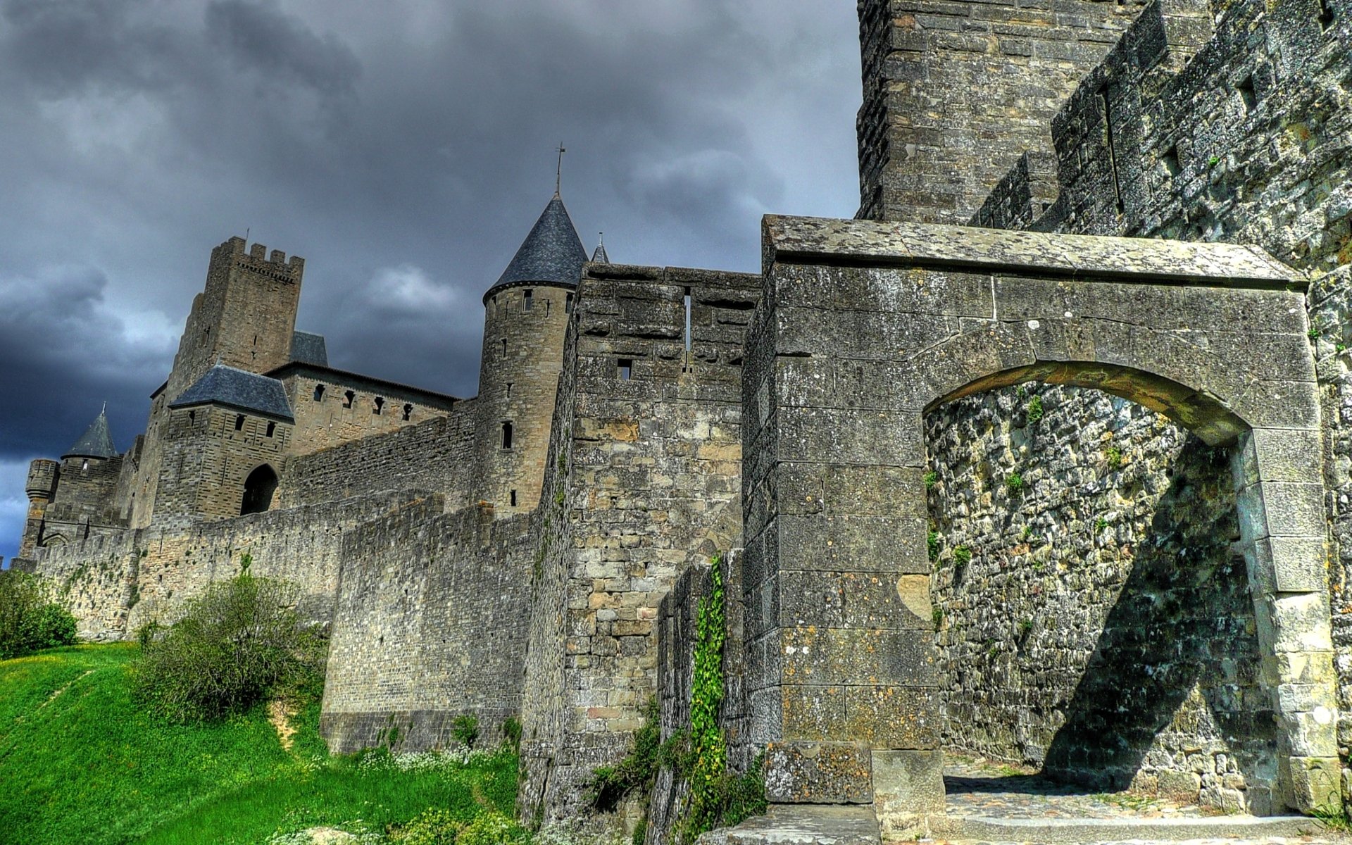 Download Man Made Carcassonne HD Wallpaper